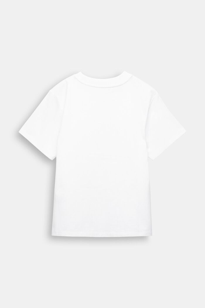 Camiseta en jersey de algodón con logotipo, WHITE, detail image number 1
