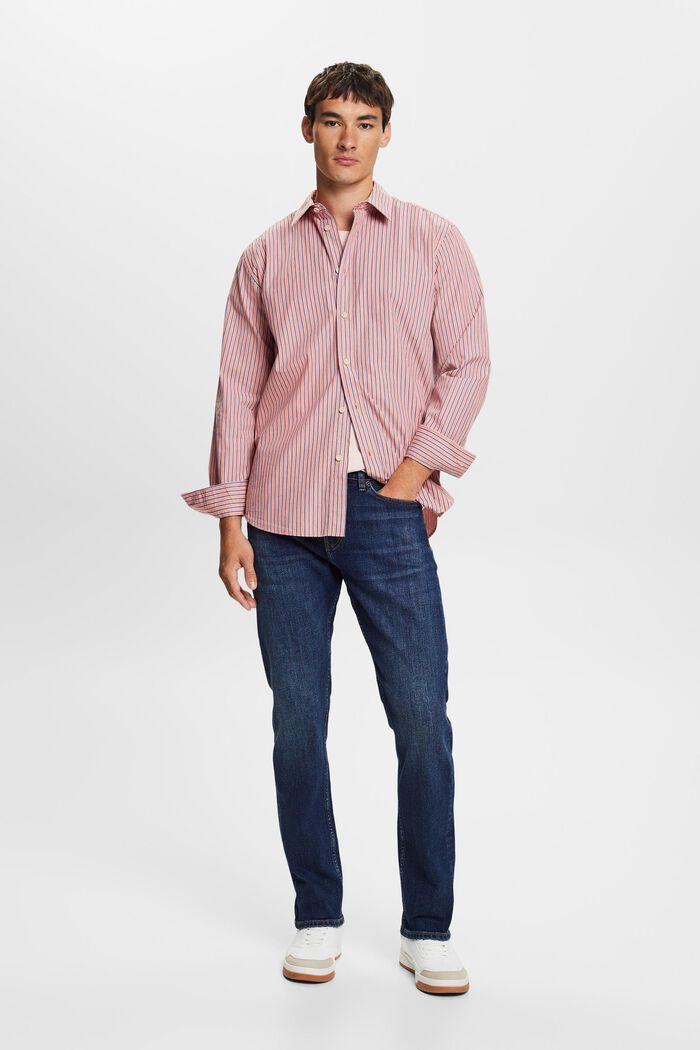 Camisa a rayas, 100% algodón, CORAL RED, detail image number 0