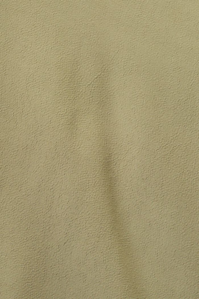 Blusa básica de cuello en pico, LIGHT KHAKI, detail image number 5