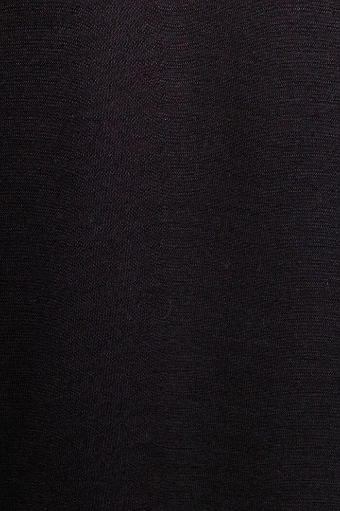 Vestido camisero realizado en jersey y con cinturón, BLACK, detail image number 6