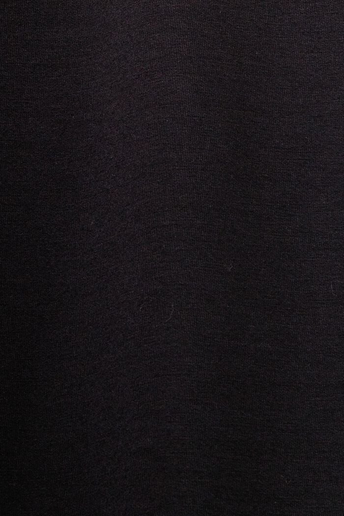 Vestido camisero realizado en jersey y con cinturón, BLACK, detail image number 6