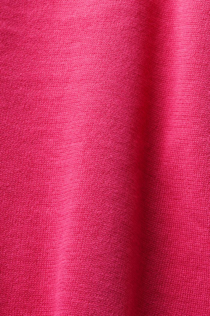 Chaqueta de algodón con escote en pico, PINK FUCHSIA, detail image number 6