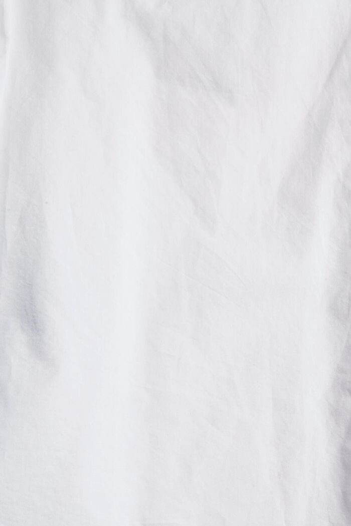 Blusa con escote chilaba, algodón ecológico, WHITE, detail image number 4