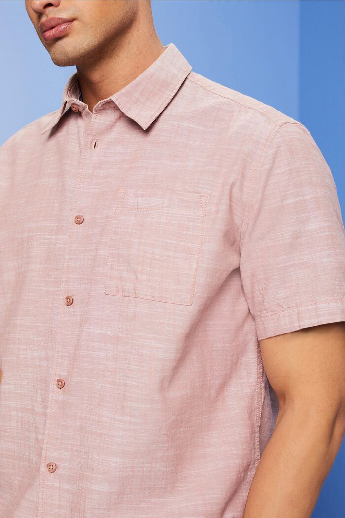 Camisa de algodón con cuello abotonado, DARK OLD PINK, detail image number 2