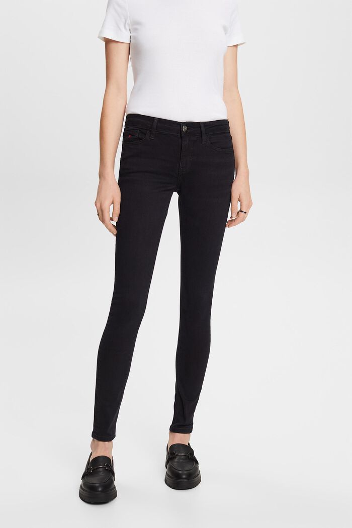 Jeans mid-rise skinny, BLACK DARK WASHED, detail image number 2