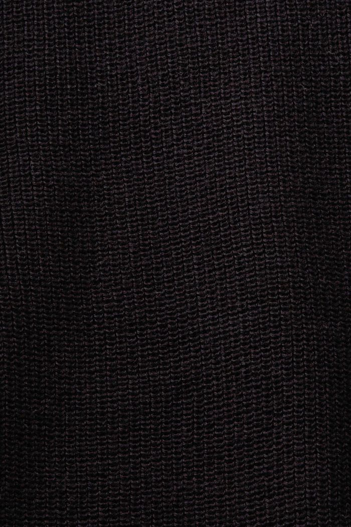 Jersey con mangas murciélago de punto acanalado, BLACK, detail image number 5