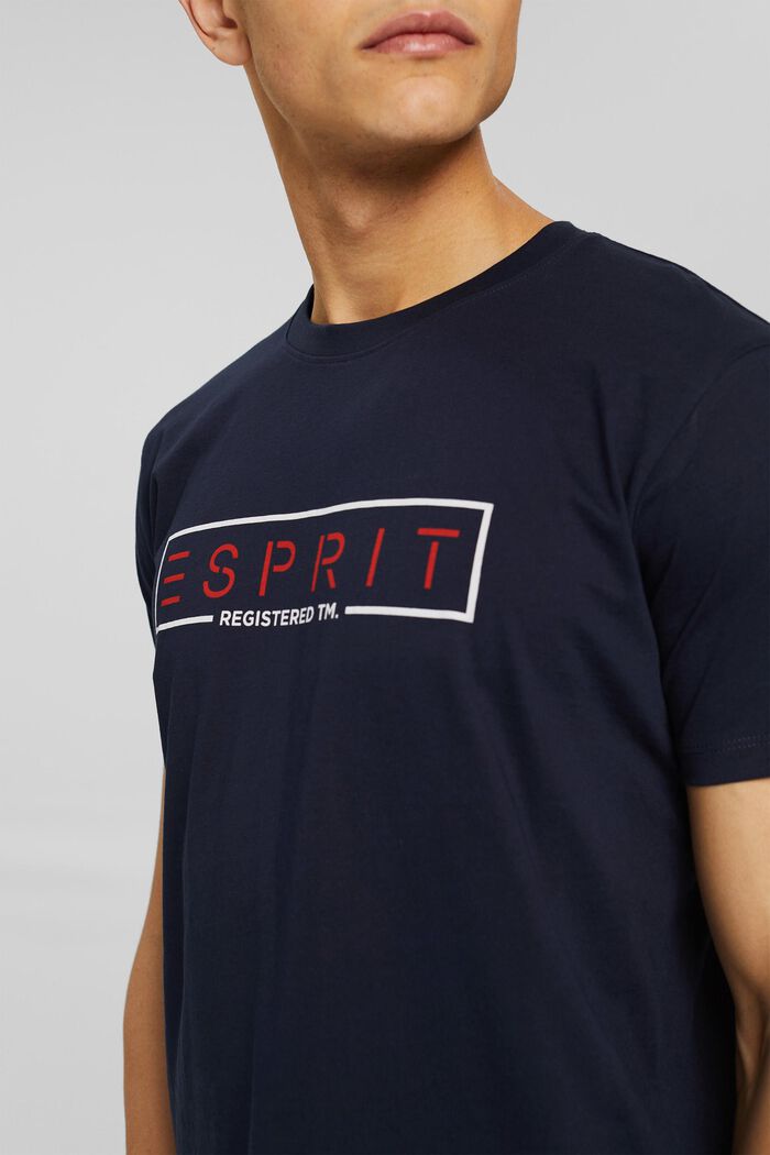Camiseta de jersey con logotipo, 100% algodón, NAVY, detail image number 1
