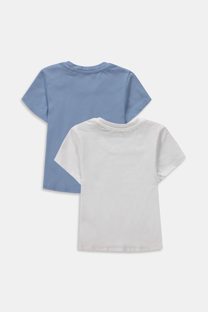Pack de dos camisetas con logotipo estampado, BRIGHT BLUE, detail image number 1
