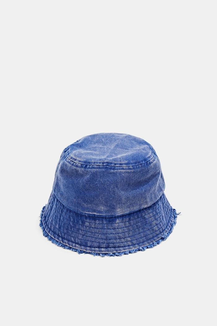 Sombrero de pescador con acabado de tejido vaquero, BLUE, overview