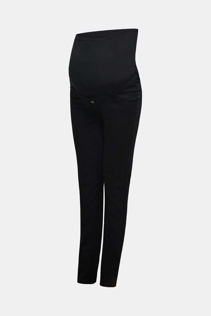 Pantalones elásticos con faja premamá, BLACK, detail image number 6