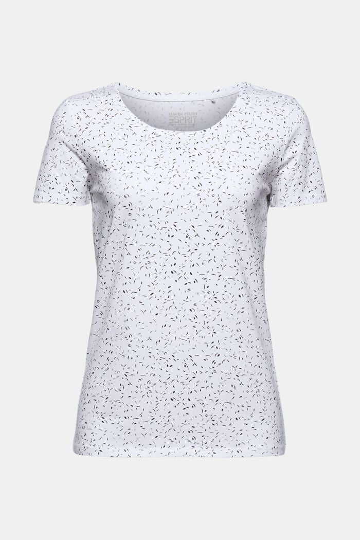 Camiseta con estampado de algodón ecológico, WHITE, detail image number 0