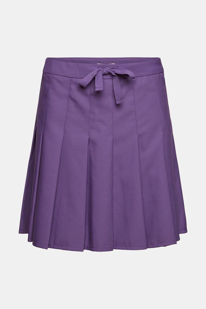 Minifalda con pliegues, DARK PURPLE, overview