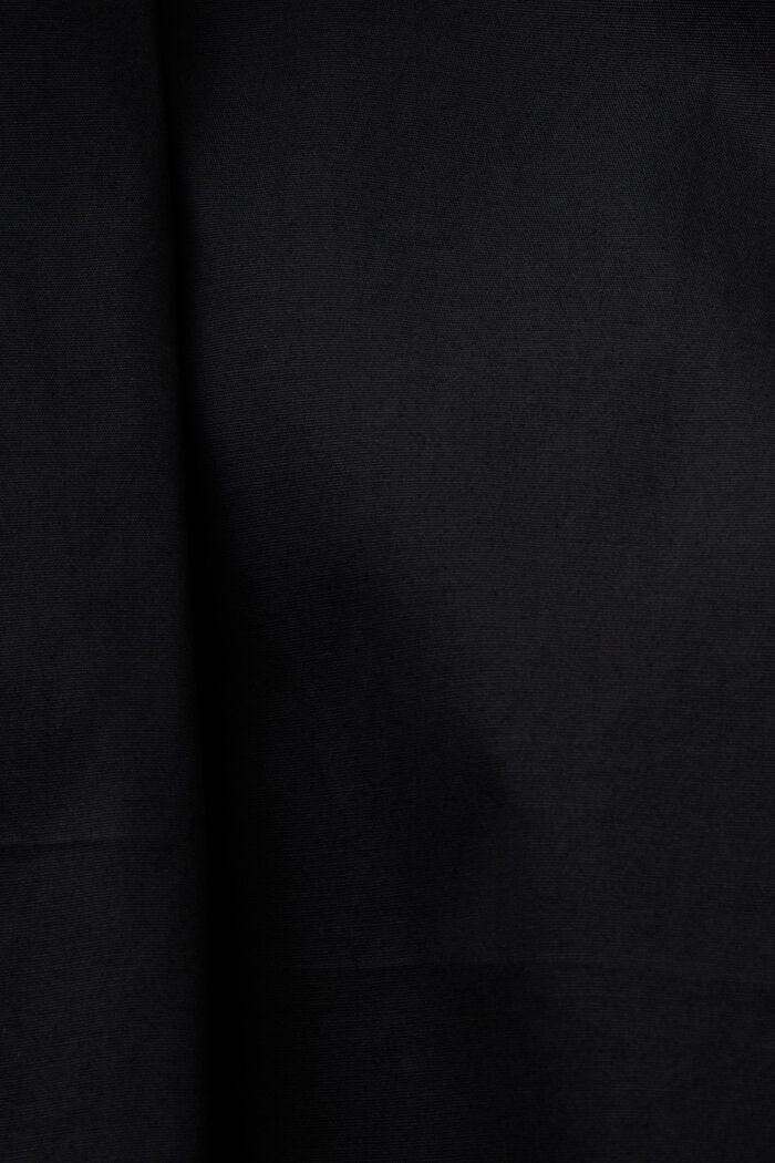 Camisa de popelina de manga larga, BLACK, detail image number 5