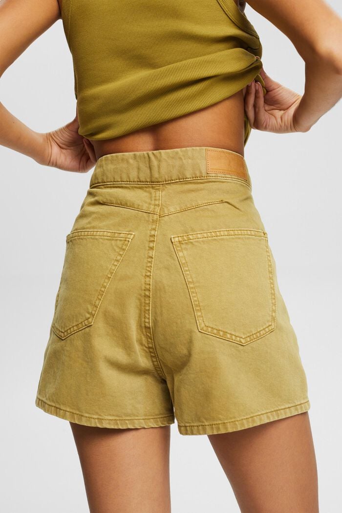 pantalones cortos con tira de botones, OLIVE, detail image number 4