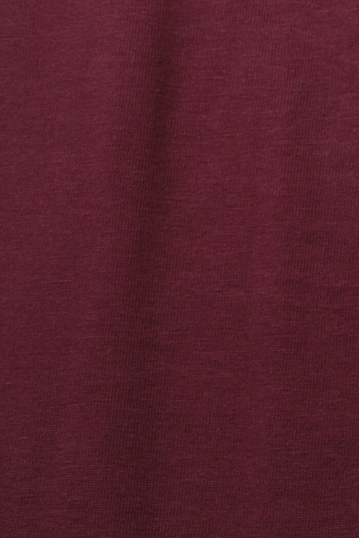Camiseta de tejido jersey con estampado, 100% algodón, AUBERGINE, detail image number 5