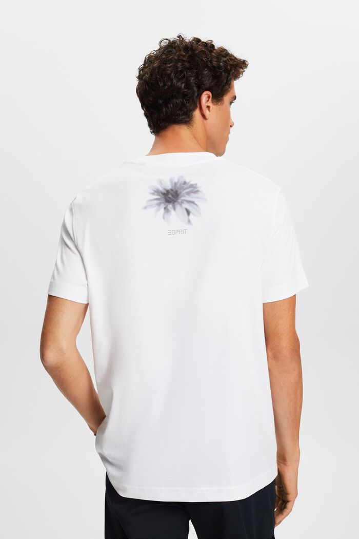 Camiseta estampada de algodón Pima, WHITE, detail image number 4
