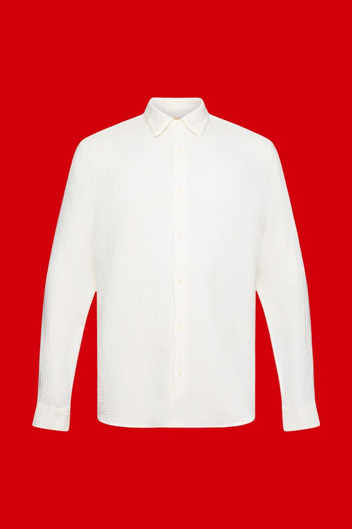 Camisa de muselina en algodón sostenible, OFF WHITE, detail image number 7