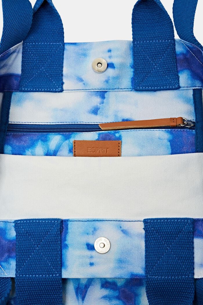 Bolso de mano en lona de algodón con logotipo, PASTEL BLUE, detail image number 3