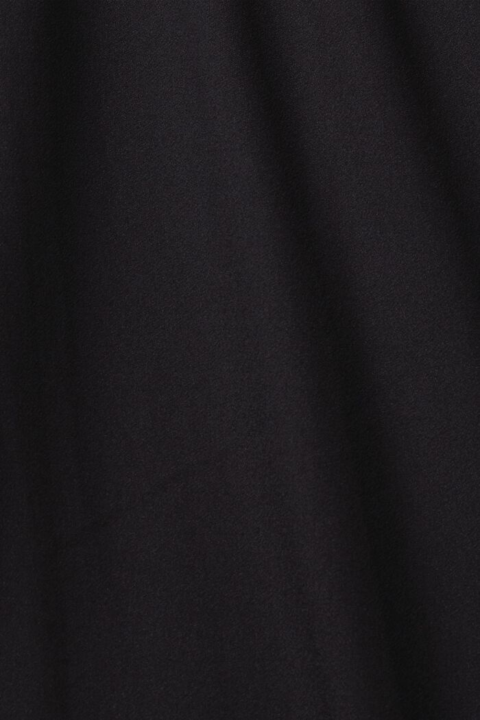 Vestido de crepé con detalles cortados a láser, BLACK, detail image number 7