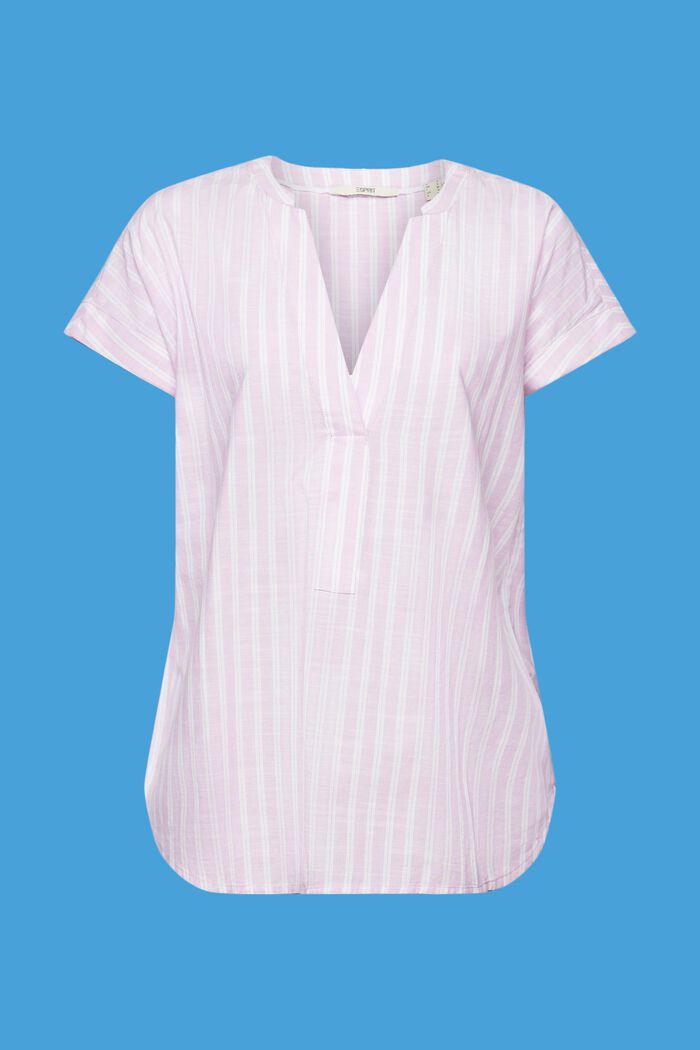Blusa de algodón a rayas, LILAC, detail image number 6