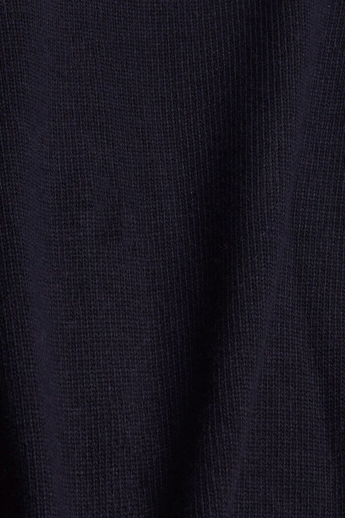 Con lana y cachemir: Cárdigan con botones de bisutería, NAVY, detail image number 4