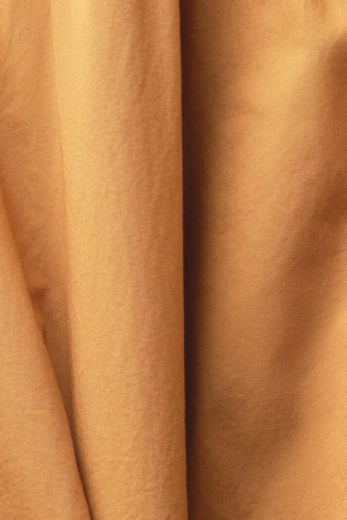 Blusa de popelina, 100% algodón, CARAMEL, detail image number 5