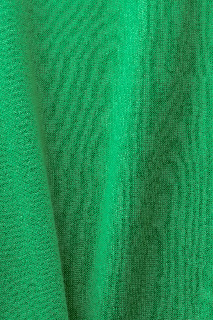 Jersey de algodón con el cuello en pico, GREEN, detail image number 5