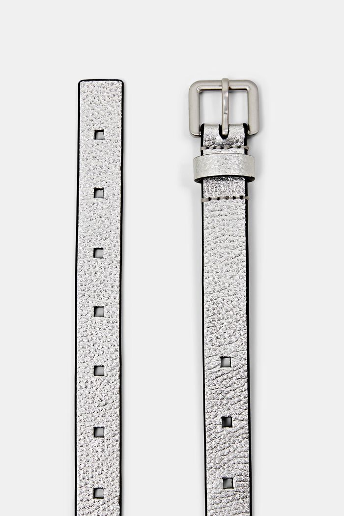 Cinturón de cuero, SILVER, detail image number 1