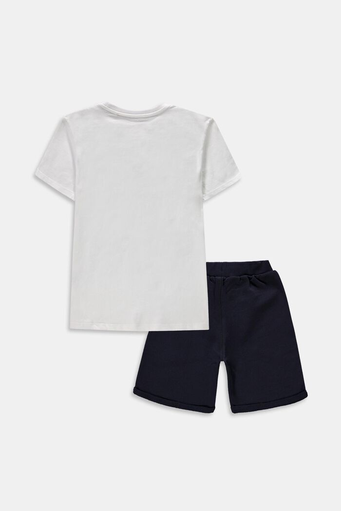 Conjunto: camiseta y pantalones cortos, 100% algodón, WHITE, detail image number 1