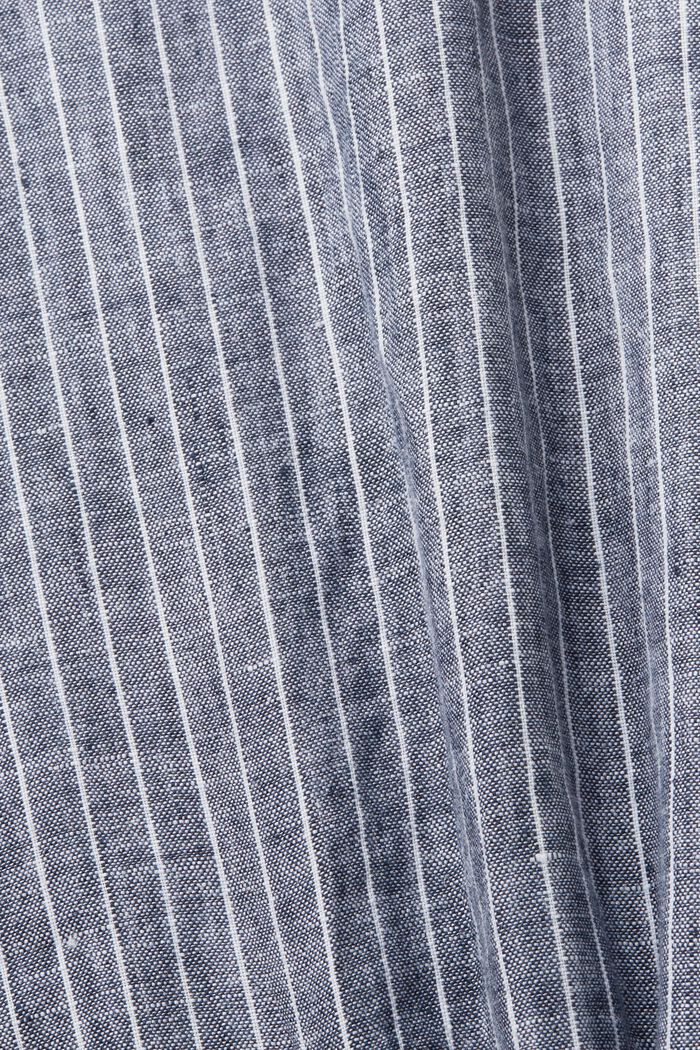 Camisa con diseño a rayas, 100 % lino, NAVY, detail image number 4
