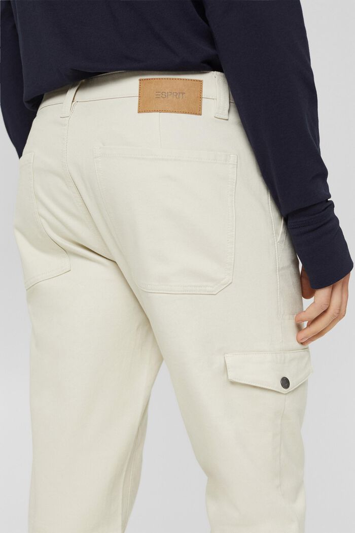 Pantalón estilo cargo en mezcla de algodón ecológico, OFF WHITE, detail image number 2