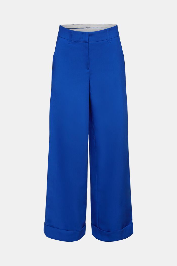 Pantalones anchos de sarga, BRIGHT BLUE, detail image number 7
