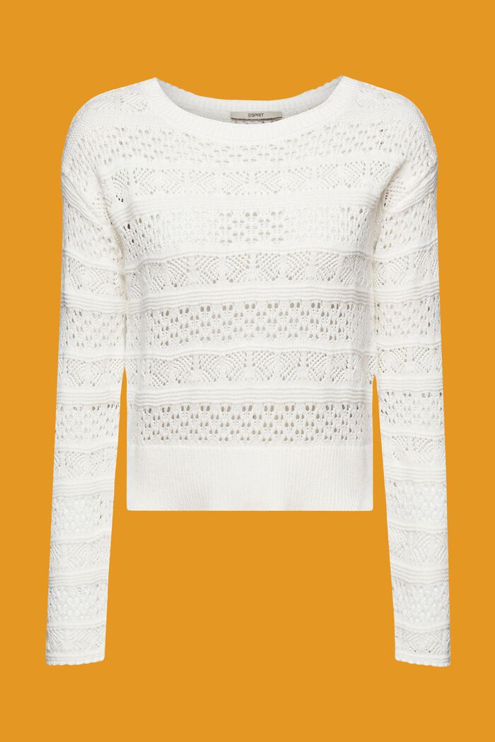 Jersey texturizado de algodón sostenible, OFF WHITE, detail image number 6