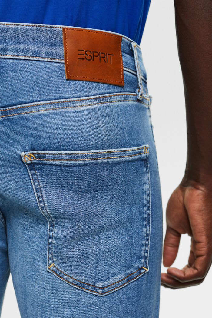 Jeans mid-rise slim fit, BLUE LIGHT WASHED, detail image number 4