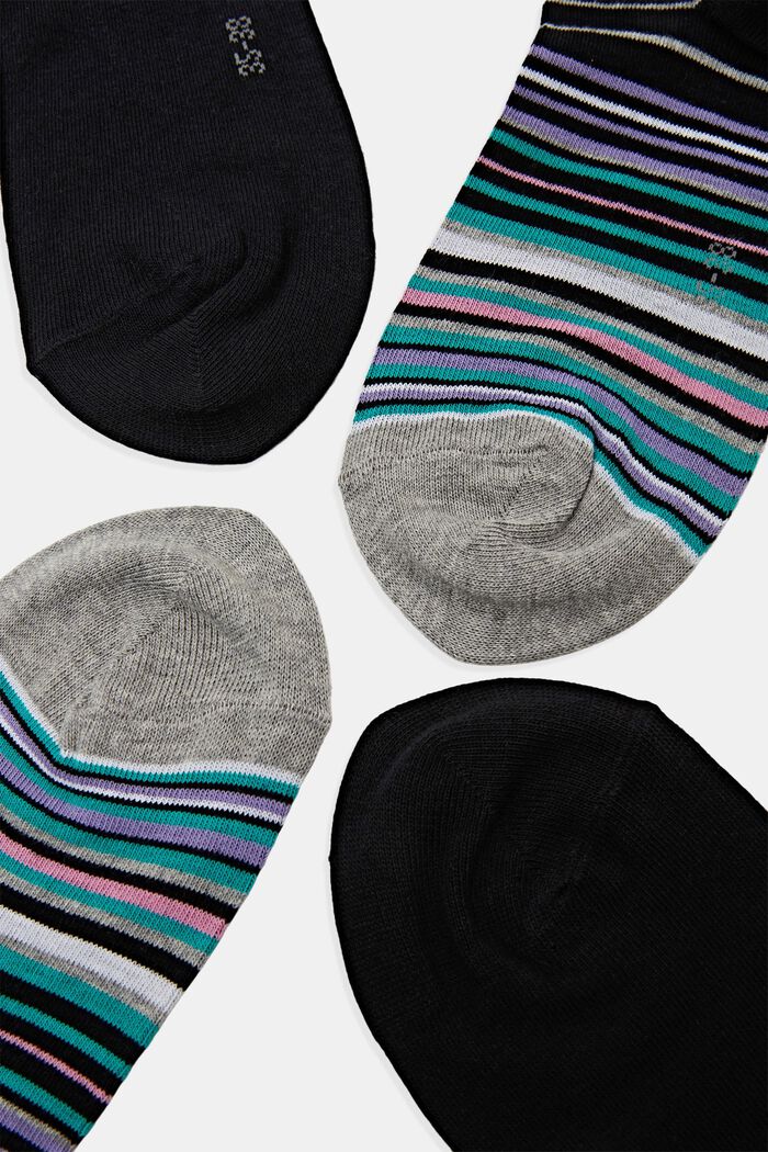 Pack de 2 pares de calcetines de algodón ecológico, BLACK, detail image number 1