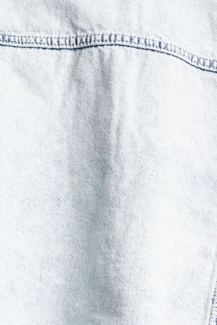Cazadora vaquera corta en mezcla de algodón ecológico, BLUE BLEACHED, detail image number 4