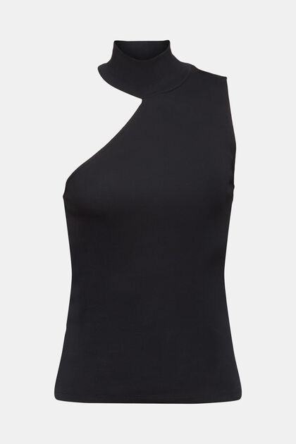 Camiseta sin hombros, BLACK, overview