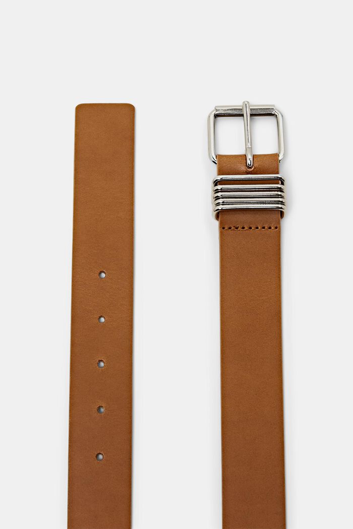 Cinturón de piel, RUST BROWN, detail image number 1