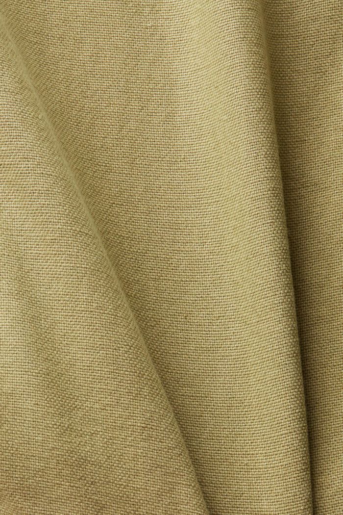 Pantalones cortos con cinturón para anudar, en mezcla de lino, PISTACHIO GREEN, detail image number 7