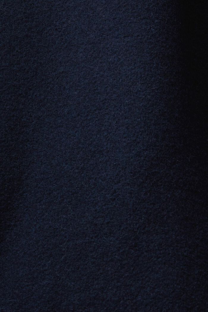 Chaqueta estilo universitario en mezcla de lana con logotipo estampado, NAVY, detail image number 6
