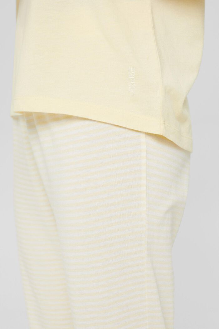 Parte superior suave del pijama, 100% algodón ecológico, PASTEL YELLOW, detail image number 0