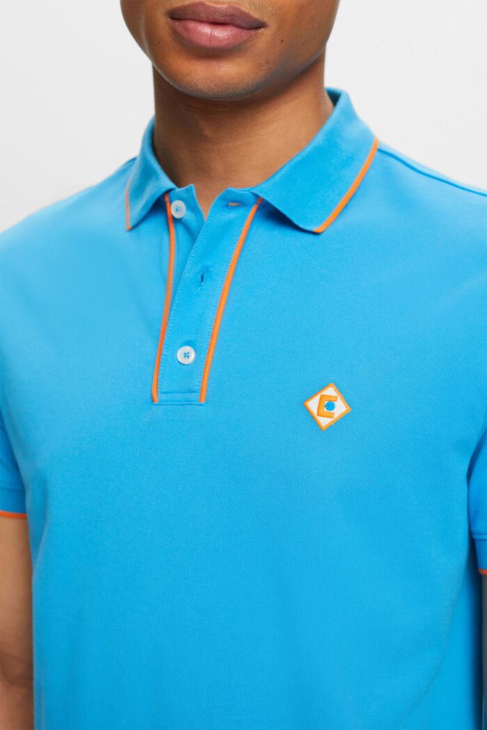 Camiseta de logotipo estilo polo, BLUE, detail image number 2