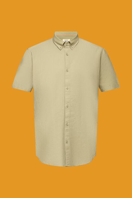 Camisa de algodón con cuello abotonado