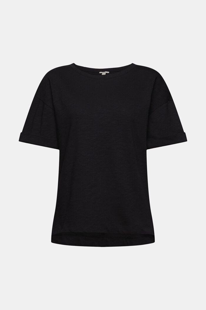 Camiseta en 100% algodón, BLACK, overview