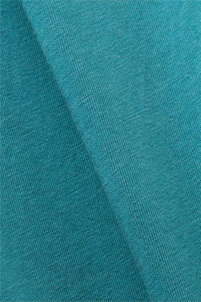 Camiseta de tejido jersey teñido, 100 % algodón, TEAL BLUE, detail image number 4