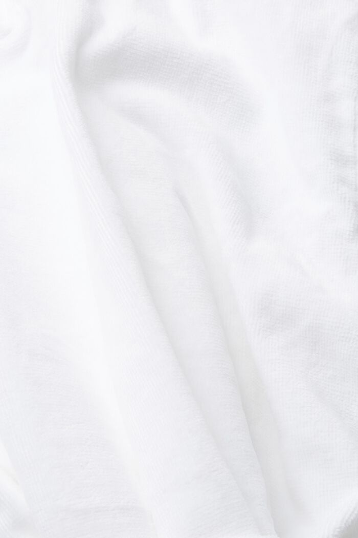 Albornoz de terciopelo, 100% algodón, WHITE, detail image number 4