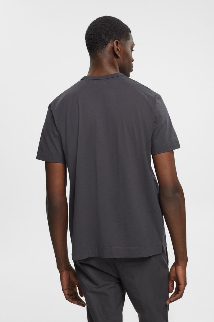 Camiseta de algodón con estampado en el pecho, ANTHRACITE, detail image number 3