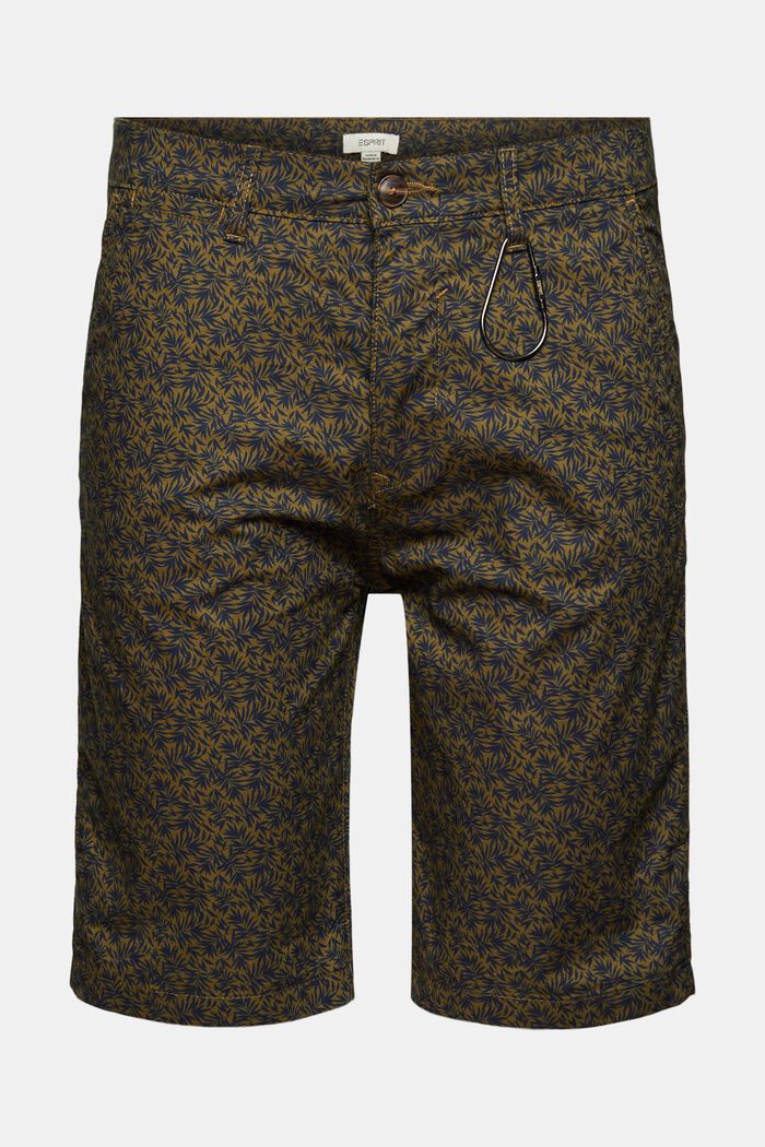 Pantalones cortos estampados con llavero, DARK KHAKI, detail image number 7