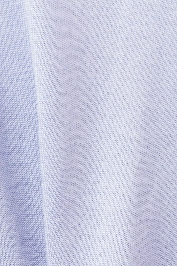Jersey de lana con cuello alto, LIGHT BLUE LAVENDER, detail image number 6
