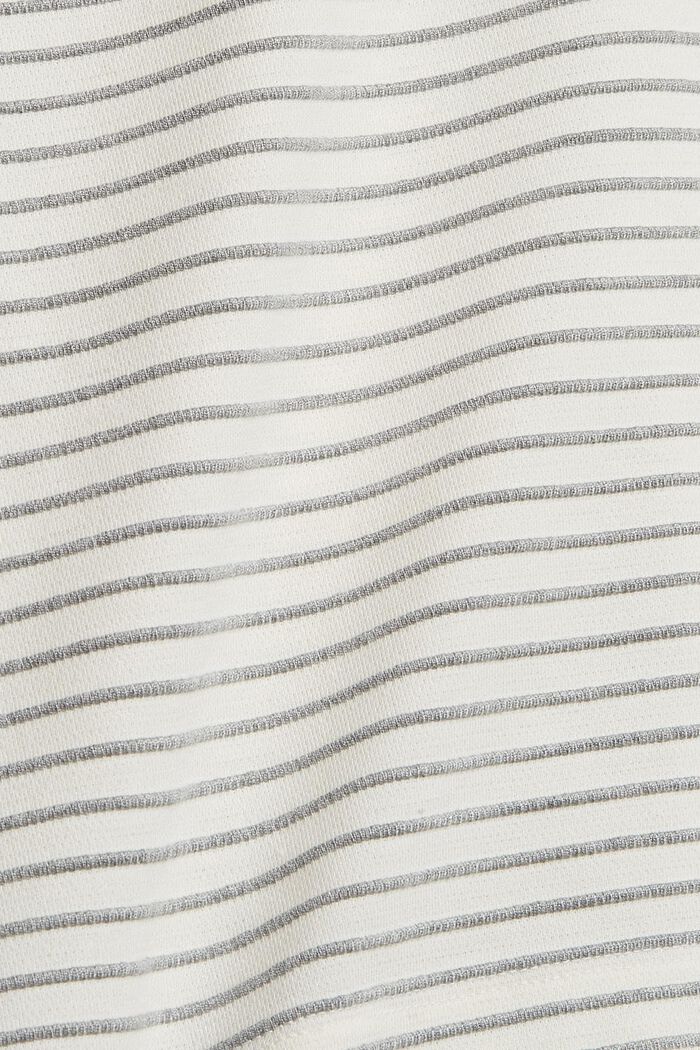 Camiseta de manga larga con estampado de rayas en 3D, OFF WHITE, detail image number 4